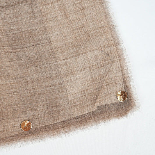 Kashmiri Shawl Gold Color Design 100% Turma