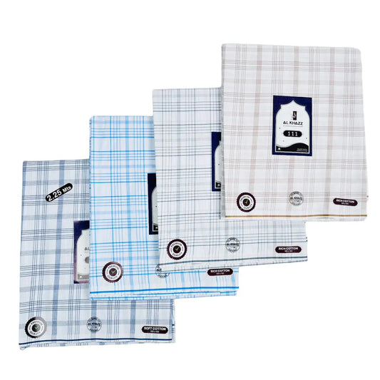 Al-Khazz-Soft-Cotton-Wuzar-Premium-Checked-Wuzar-for-Men
