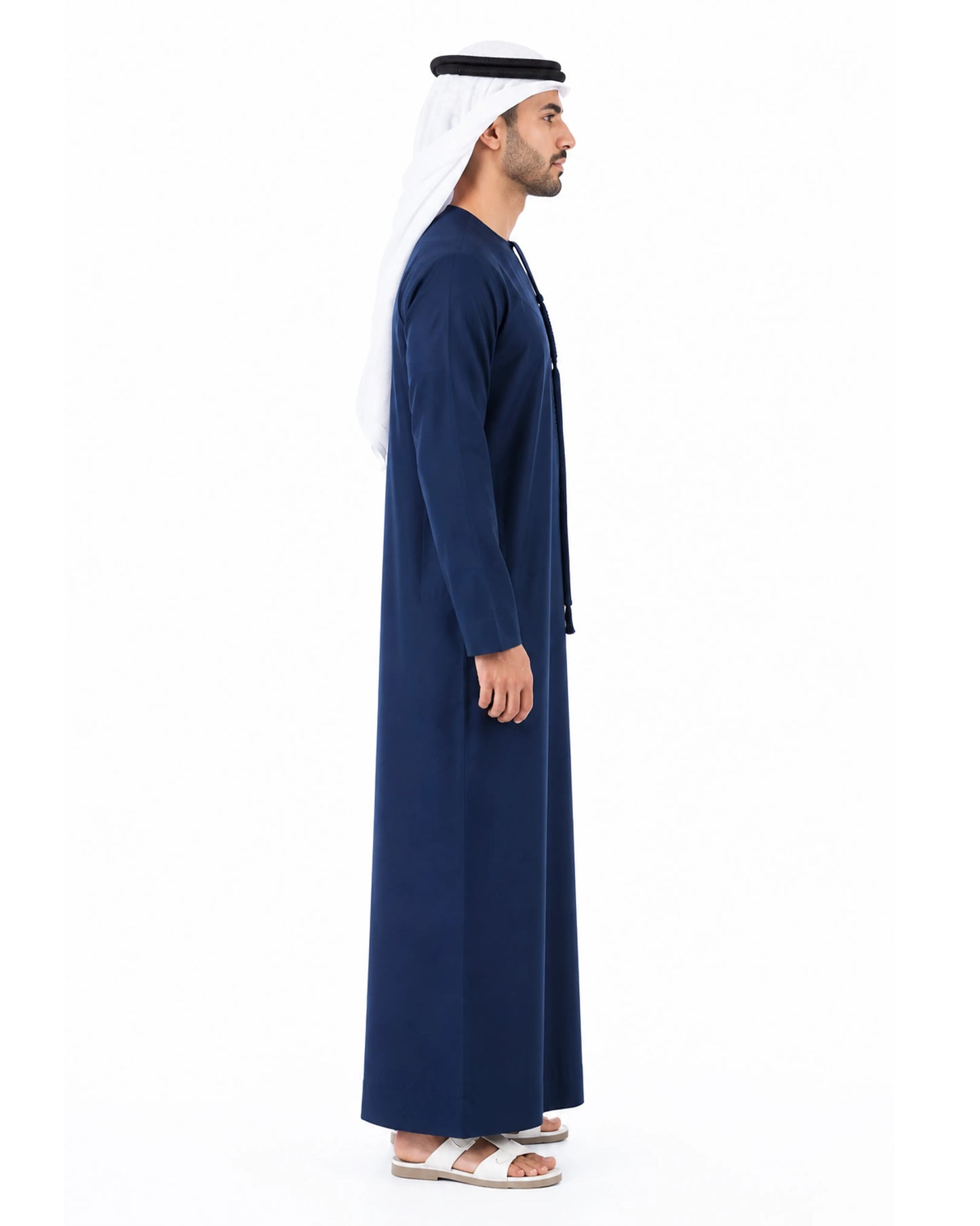 Dark Blue Kandura for Men – Emirati Style Thobe