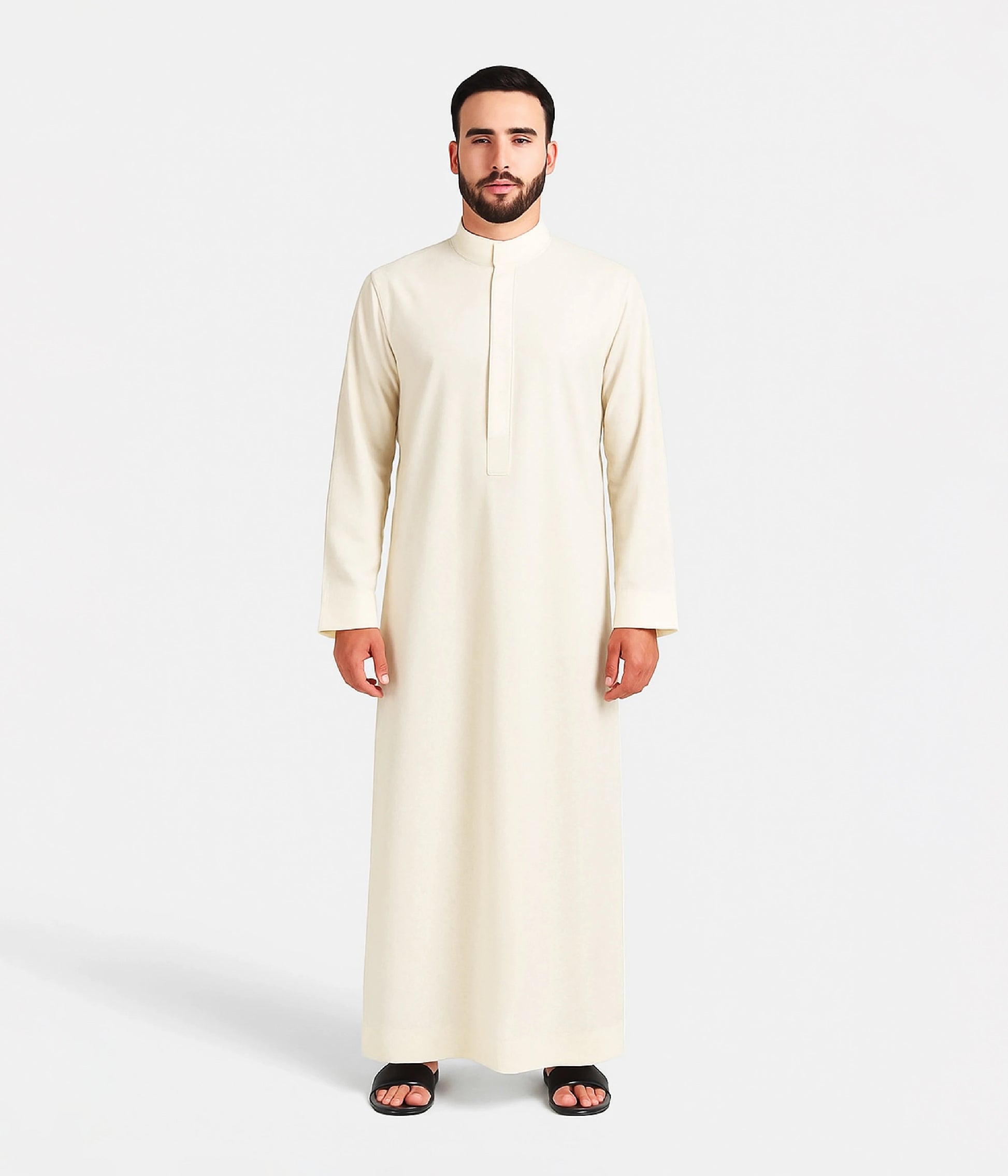 Cream Kuwaiti Kandura for Men – Traditional Thobe Dubai