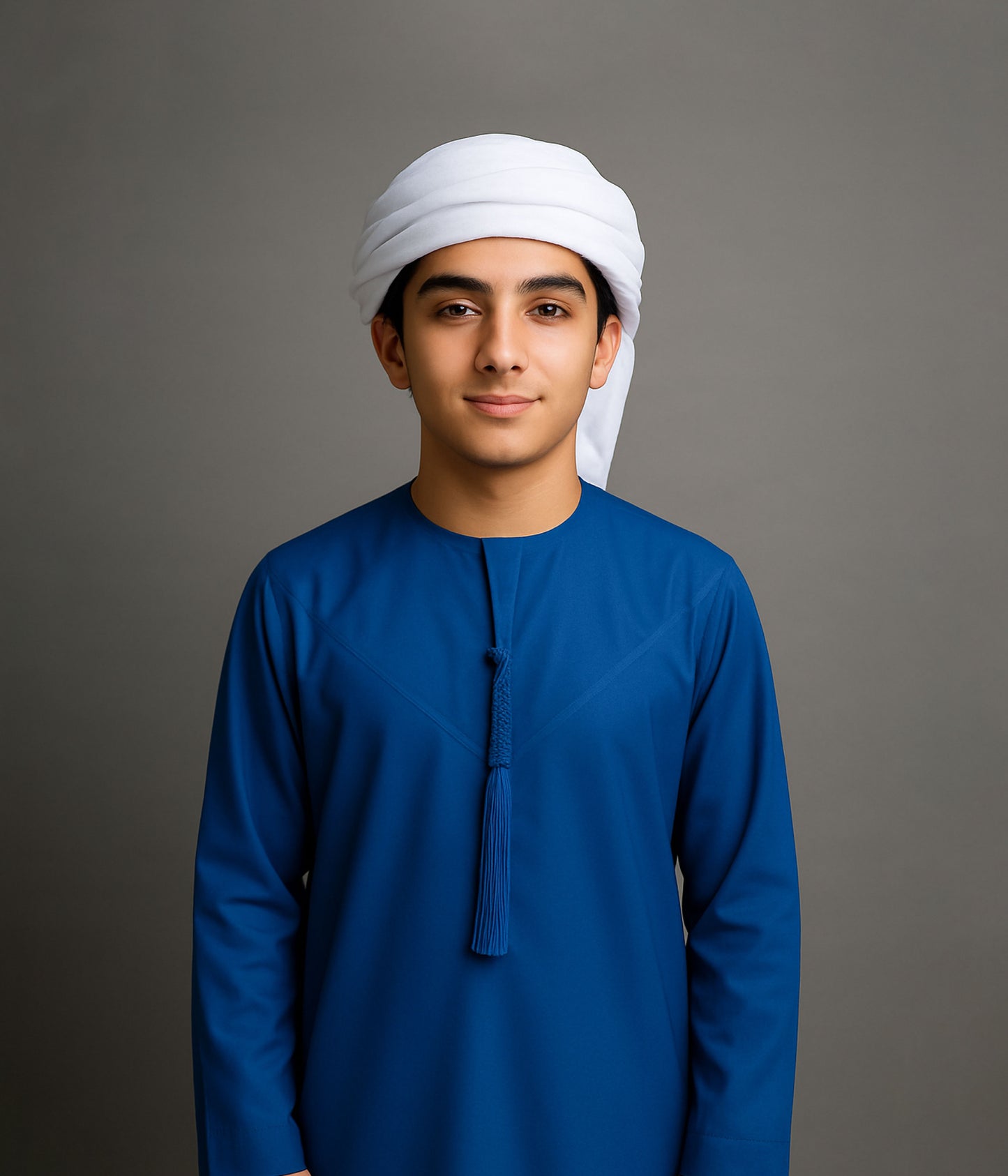 Navy Blue Youth Arabic Kandura Emirati thobe for boys UAE