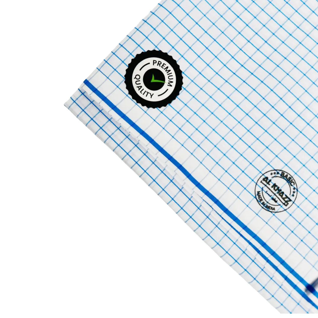 Al Khazz Basic Wuzar – Premium Cotton Checked Wuzar Collection UAE
