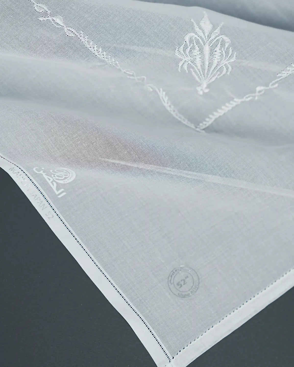 Ghutra blanca de alta calidad – Pañuelo árabe premium bordado para la cabeza