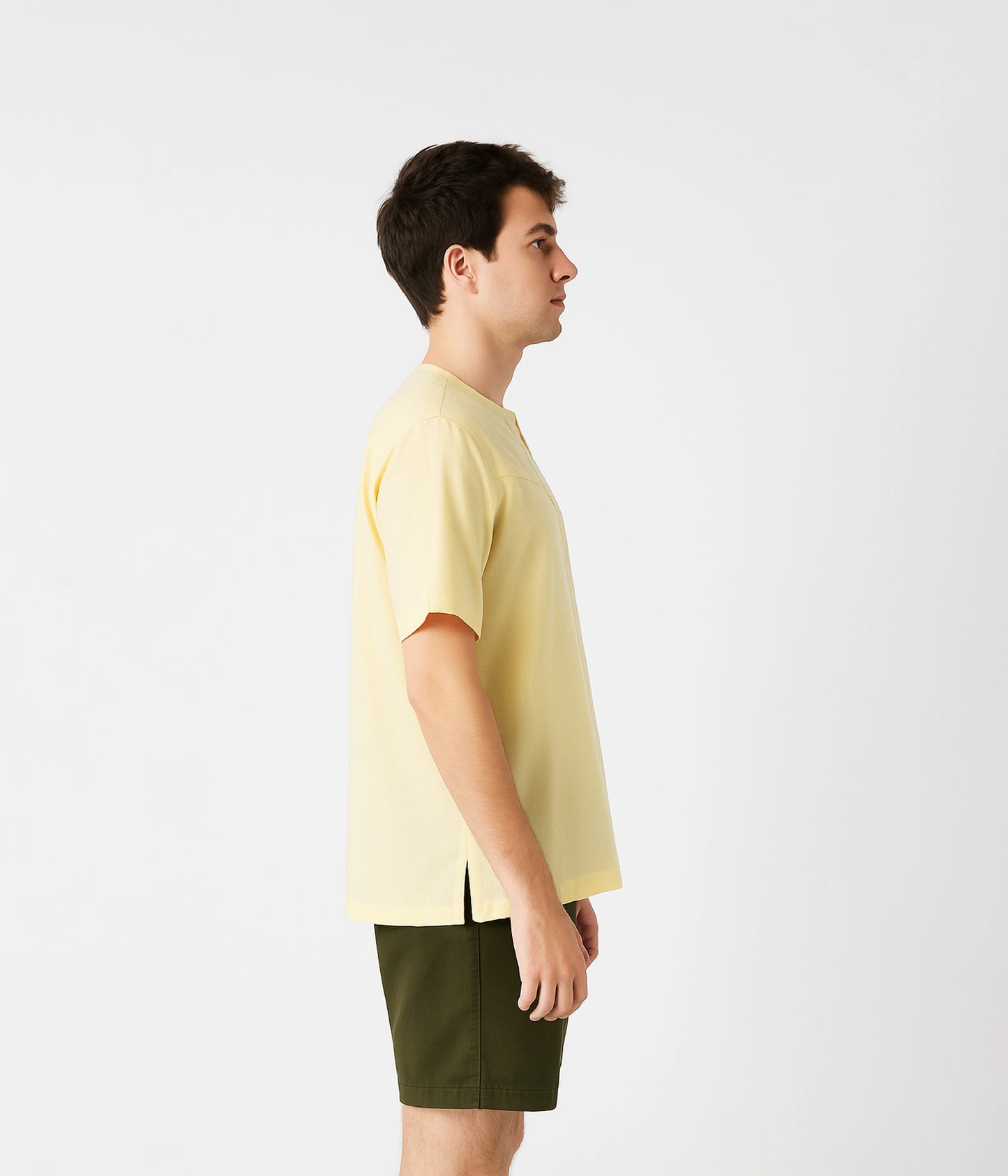 Trendy Light Yellow Casual Shirt for Men