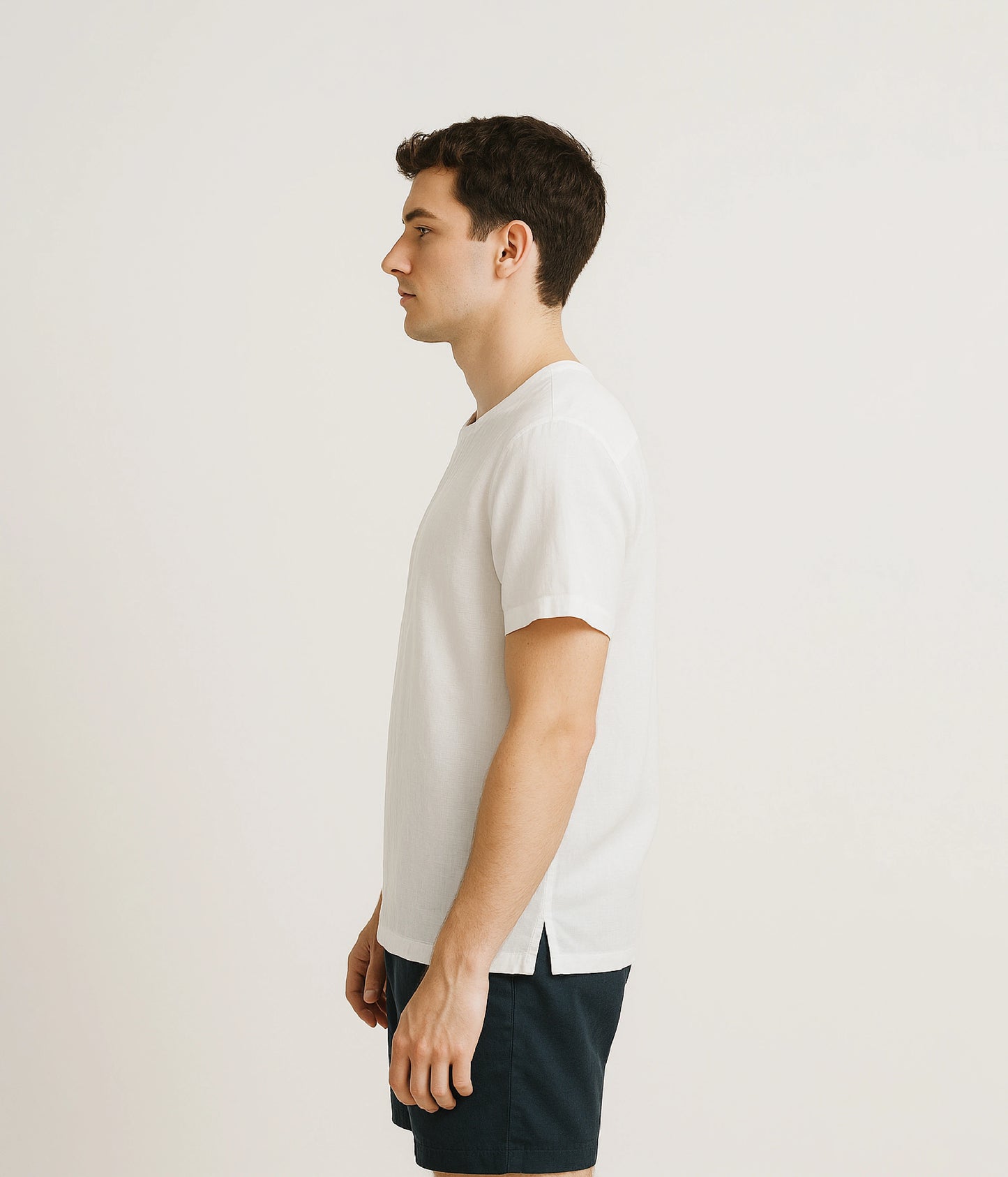 White Casual Cotton Shirt for Men