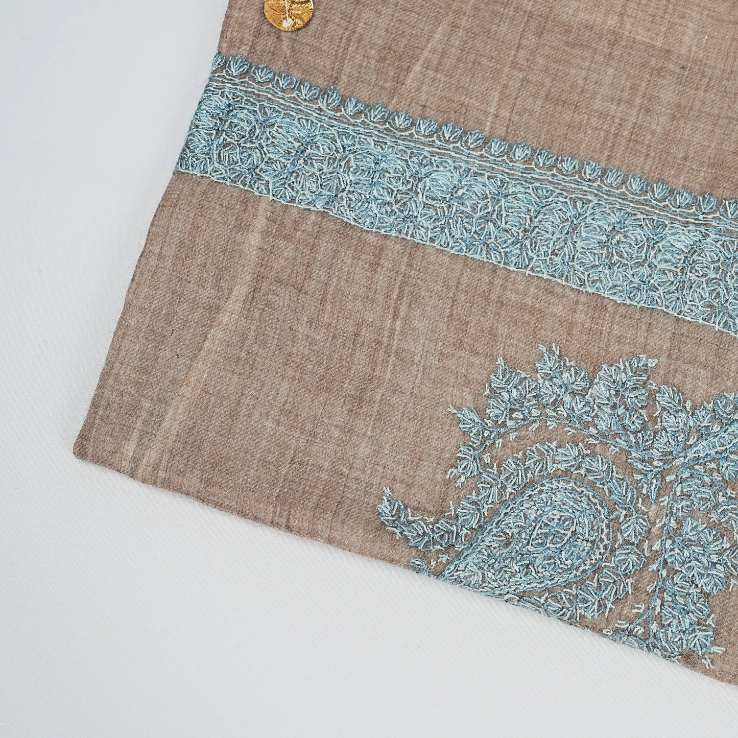 100% Turma Kashmiri Shawl Sky Blue