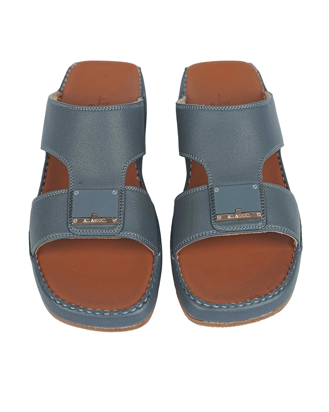 Al Aseel Classic Grey Leather Sandals – Timeless Comfort & Style