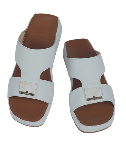 Al Aseel Premium White Arabic Sandals – Pure Elegance, Ultimate Comfort