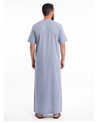 Al Khazz Classic Arabic Jalabiya – Premium Light Blue Men's Thobe