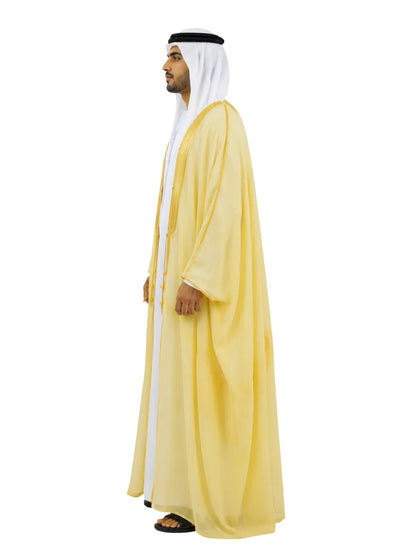 AL MASHALIH AL MALAKIYAH  K.S EXTRA -  Golden Beige  with Gold Embroidery