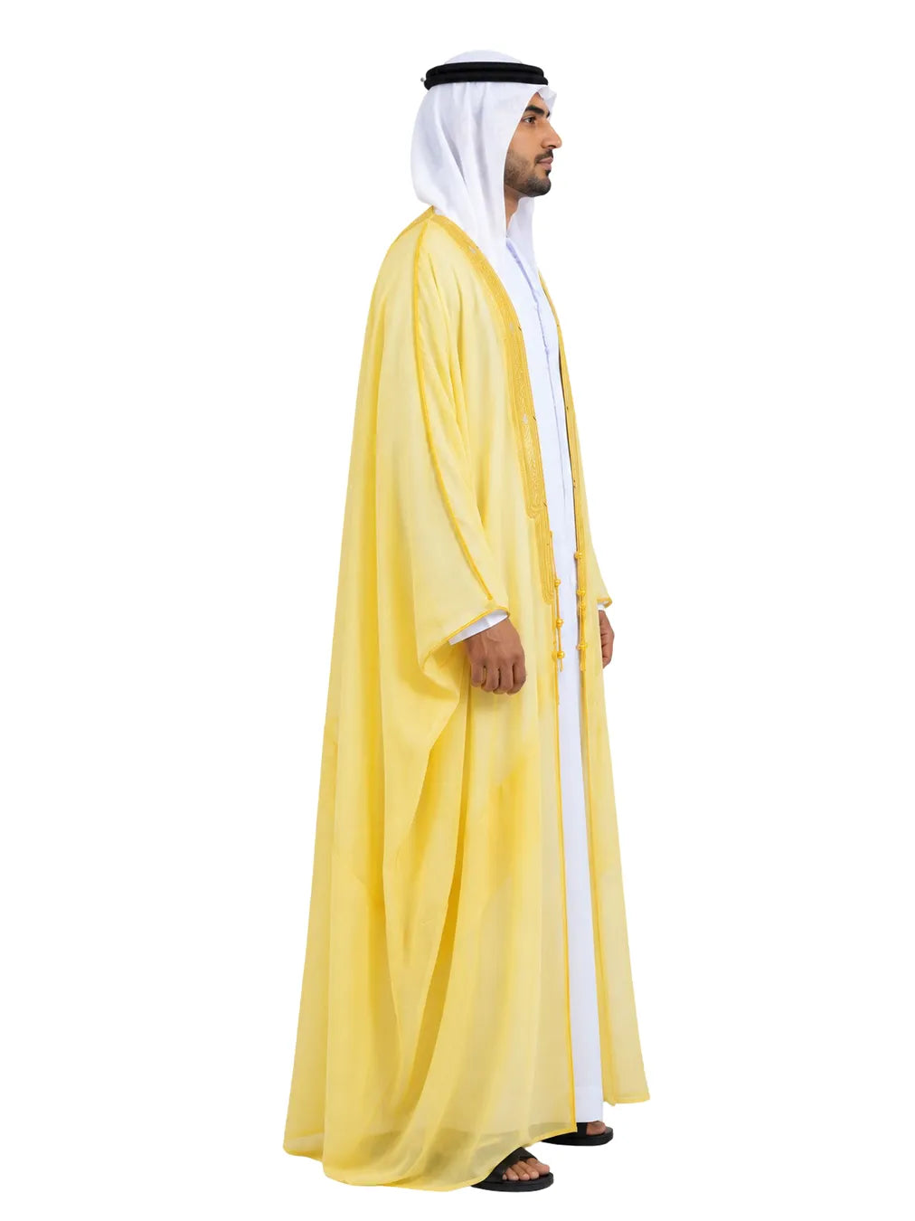 AL MASHALIH AL MALAKIYAH  K.S EXTRA -  Golden Beige  with Gold Embroidery