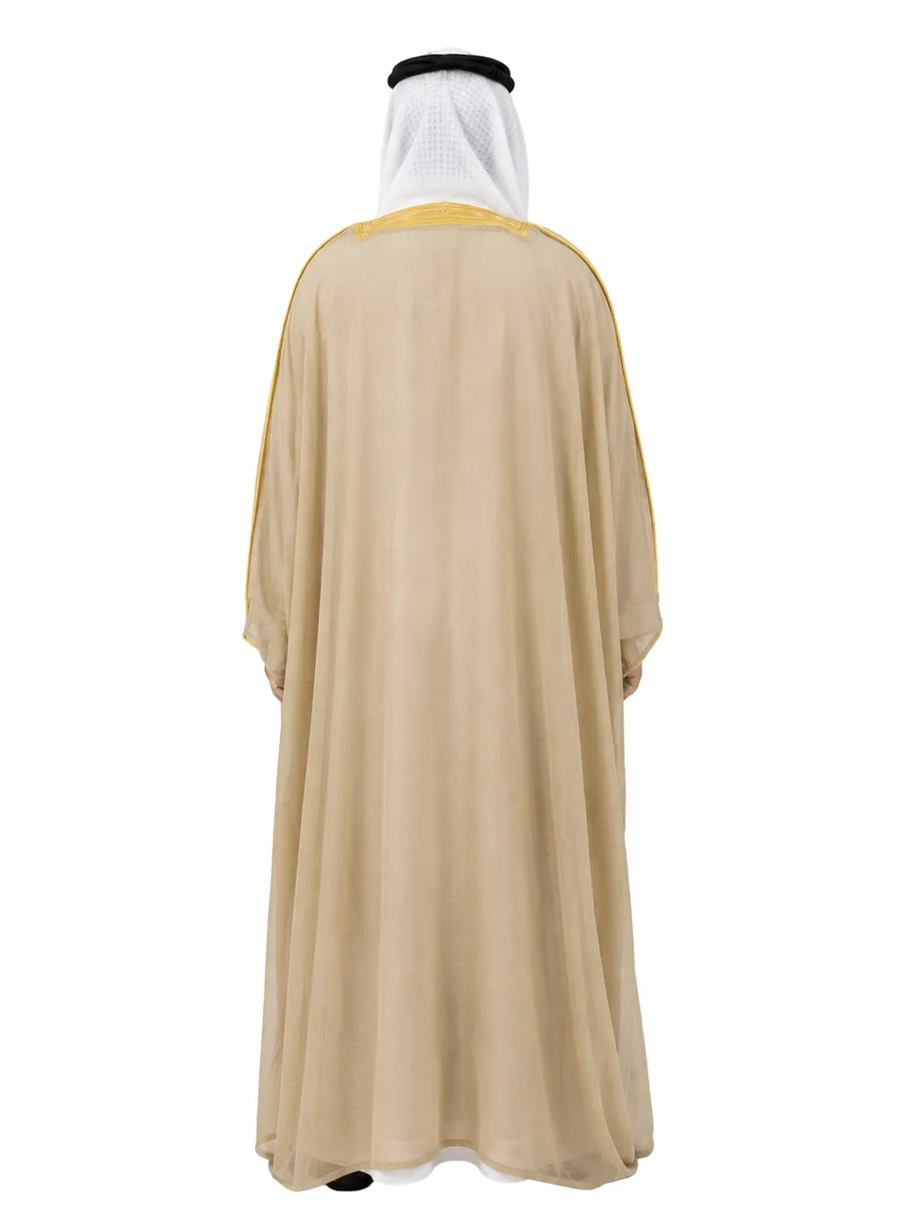 AL MASHALIH AL MALAKIYAH  K.S EXTRA -  desert sand  with Gold Embroidery