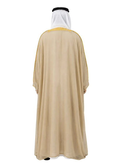 AL MASHALIH AL MALAKIYAH  K.S EXTRA -  desert sand  with Gold Embroidery