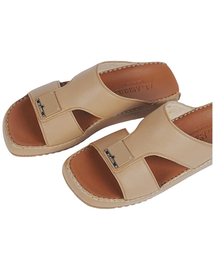 Step into Everyday Luxury with Al Aseel Beige Sandals