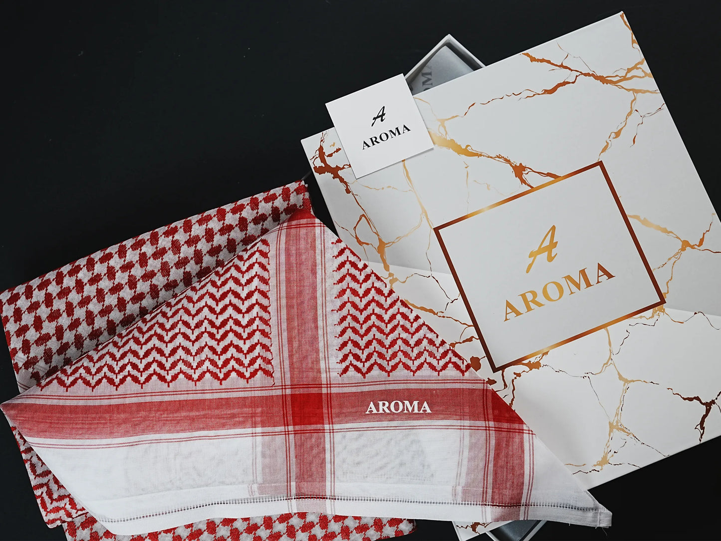 Aroma Premium Red Shemagh – Crafted for Timeless Elegance