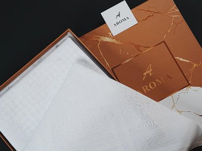 Redefine Your Traditional Style with the Premium AROMA White Shemagh.