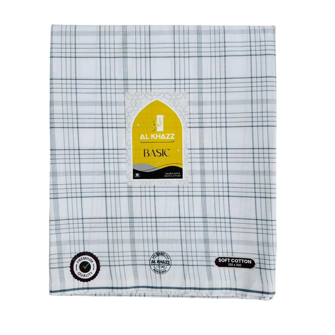 Al-Khazz-Basic-Wuzar-Elegant-Grey-Check-Cotton-Design