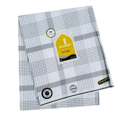 Al-Khazz-Checked-Black-Wuzar-Soft-Breathable-Cotton-Comfort-Classic