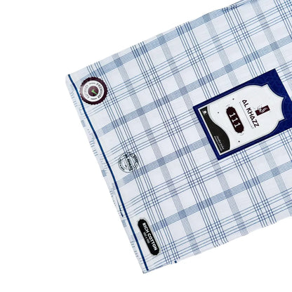 Al-Khazz-Soft-Cotton-Wuzar-Elegant-Dark-Blue-Checked-Design-UAE-classic