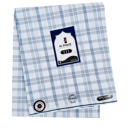 Al-Khazz-Soft-Cotton-Wuzar-Elegant-Dark-Blue-Checked-Design-gcc