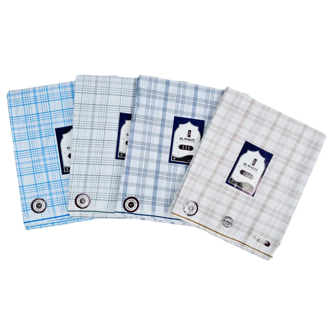Al Khazz 111 Checked Wuzar Collection – Soft & Comfortable Everyday Wear
