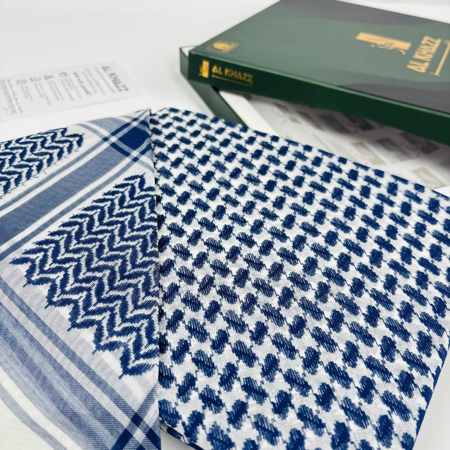 AlKhazz-NavyBlue-White-Shemagh