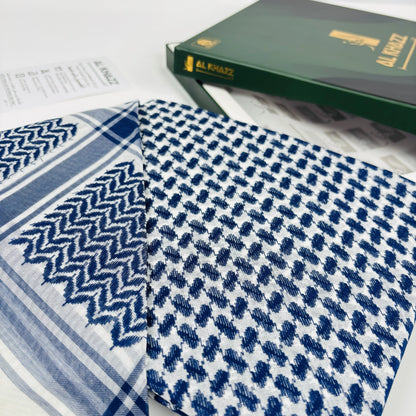 AlKhazz-NavyBlue-White-Shemagh