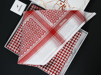 Aroma Premium Red Shemagh – Crafted for Timeless Elegance