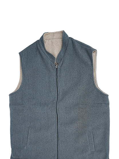 BLUE-GREY WINTER JACKET MEN WITH ZIP