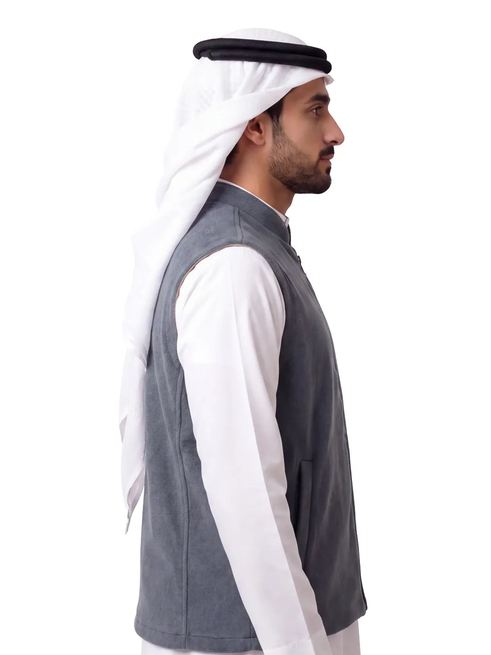 BLUE-GREY WINTER JACKET MEN WITH ZIP