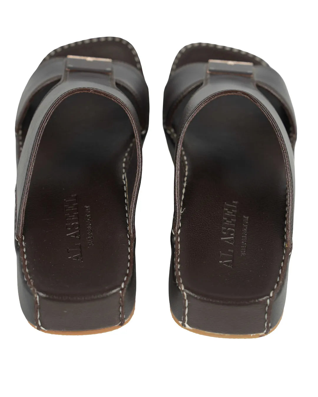 Al Aseel Classic Dark Brown Leather Sandals for the Modern Gentleman