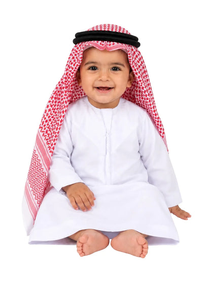 Baby Classic Red Shemagh – Soft Cotton Traditional Arabic Headwear