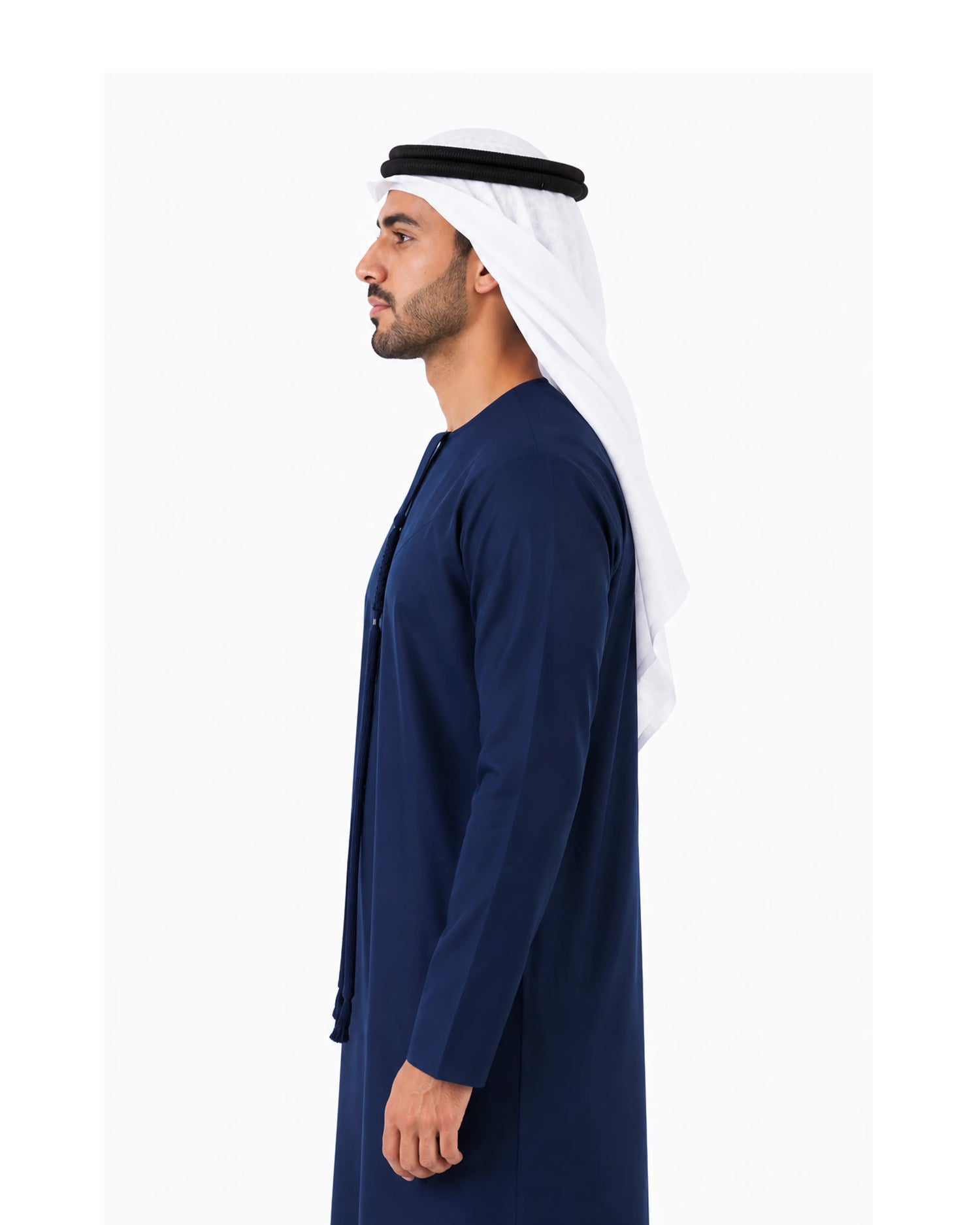 Dark Blue Kandura for Men – Emirati Style Thobe