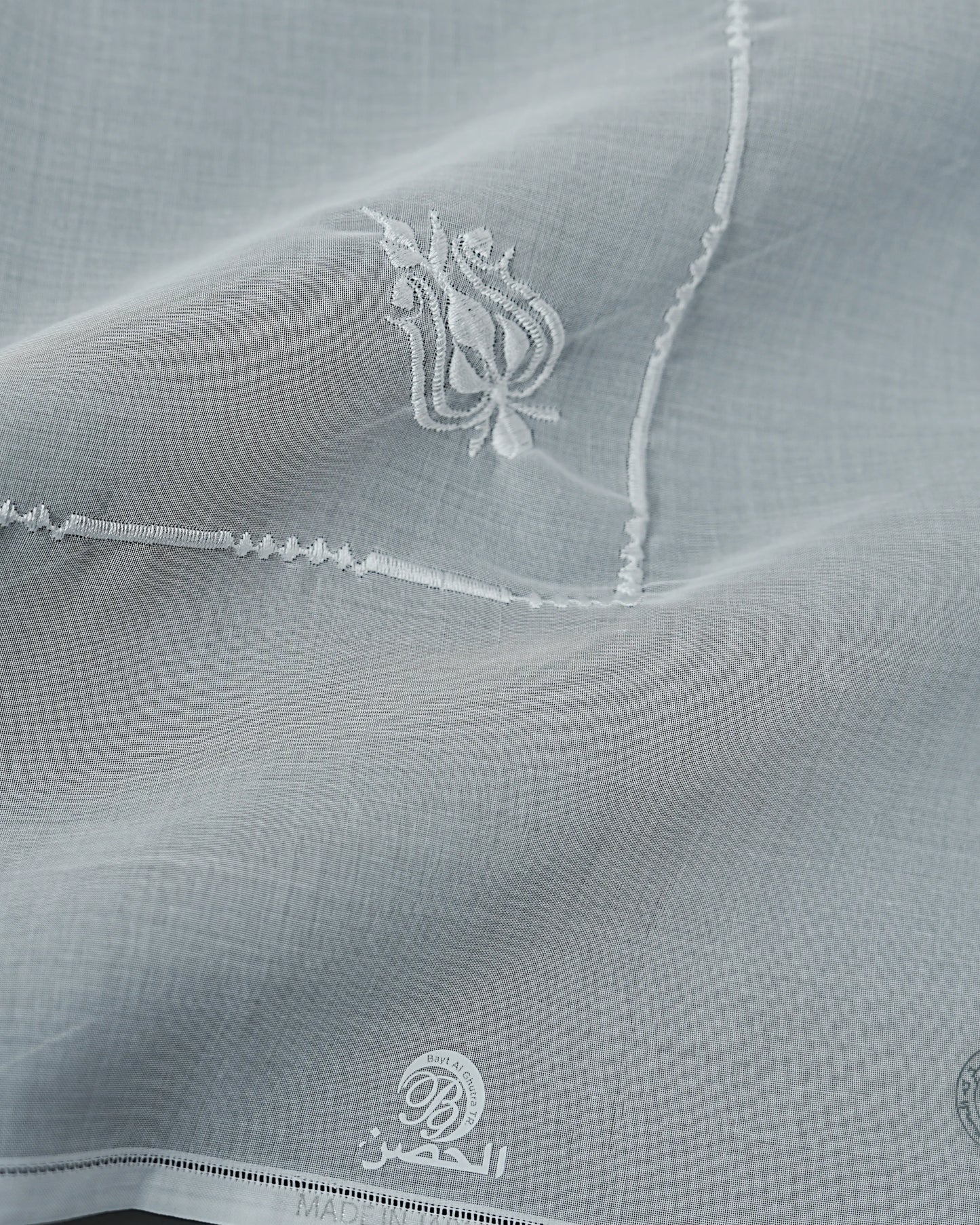 Al Hosn Made in Japan White Ghutra for Men – Premium Embroidered Emirati Headscarf&nbsp;