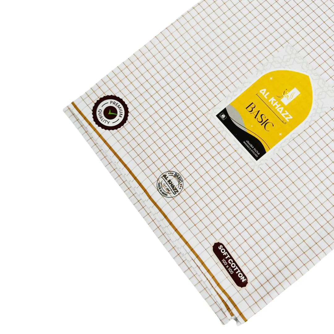 Brown-Checked-Wuzar-Lightweight-Soft-Cotton-Arabic-Style-Wear-aue