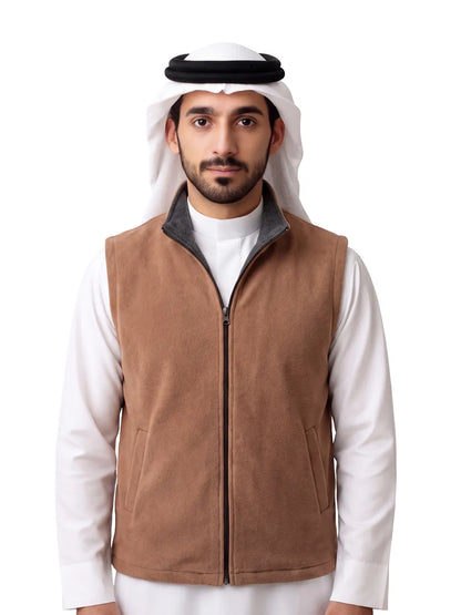 CLASSIC CAMEL BROWN WINTER  JACKET WITH ZIP