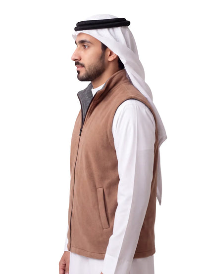 CLASSIC CAMEL BROWN WINTER  JACKET WITH ZIP