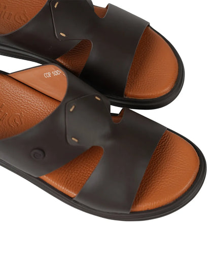 Cavalier-Elegant-Dark-Brown-Arabic-Sandals-for-Men-Stylish-Durable