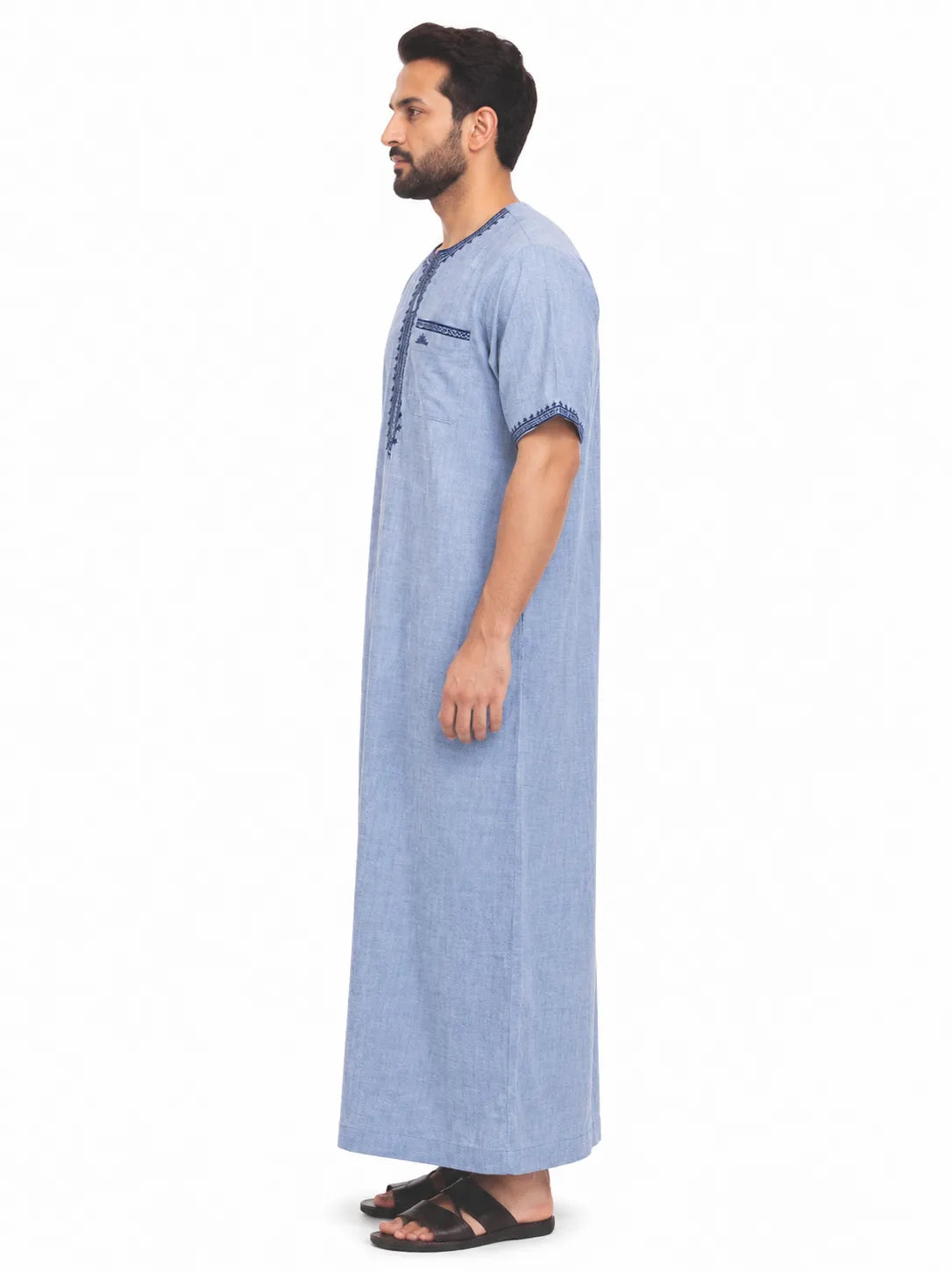 Al Khazz Experience Timeless Comfort with Our Premium Embroidered Jalabiya