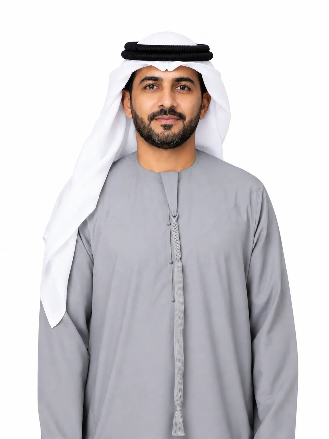 Premium Light Grey Emirati Kandura for Men | Traditional UAE Thobe with Modern Elegance