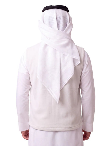 ELEGANT IVORY SLEEVELESS JACKET WITH ZIP