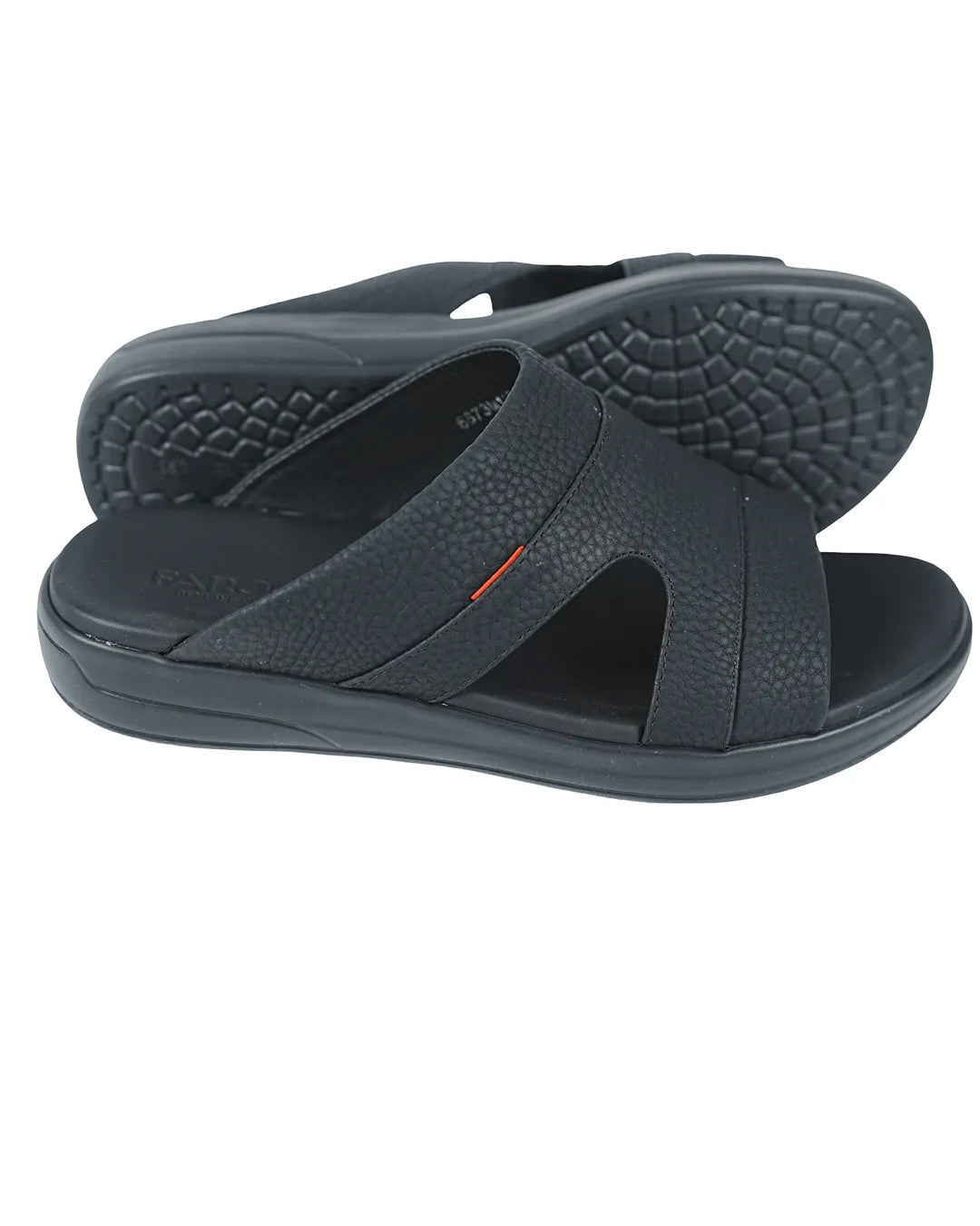 Faroos Comfort Fit Black Sandals – Premium Casual Footwear