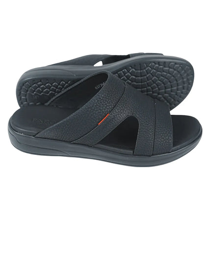 Faroos Comfort Fit Black Sandals – Premium Casual Footwear