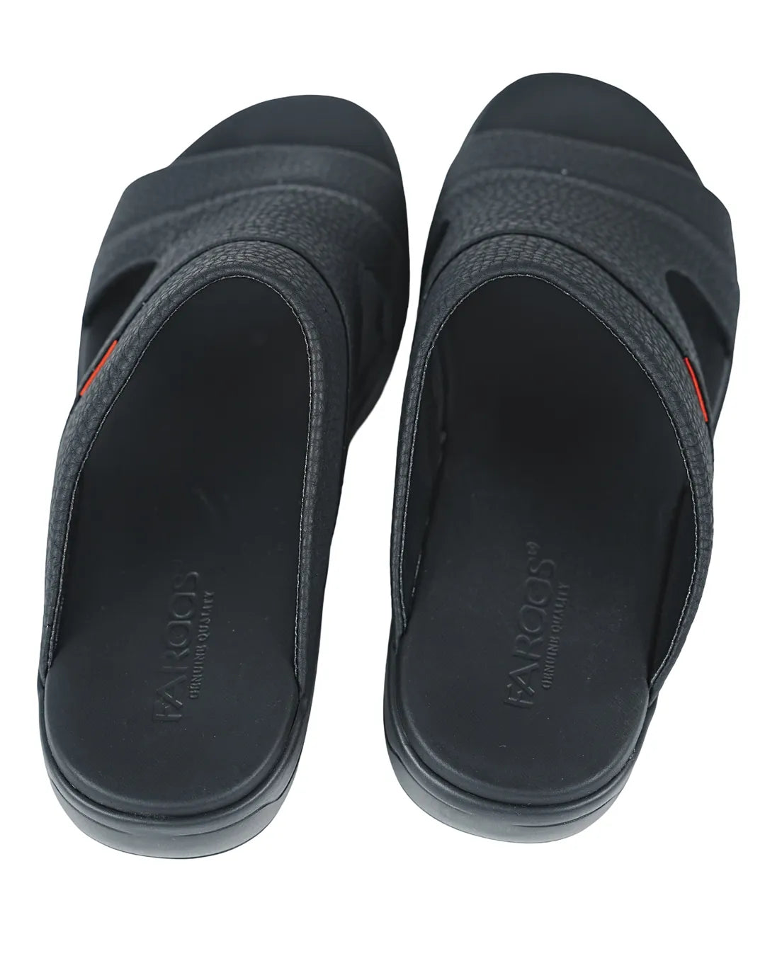 Faroos Comfort Fit Black Sandals – Premium Casual Footwear