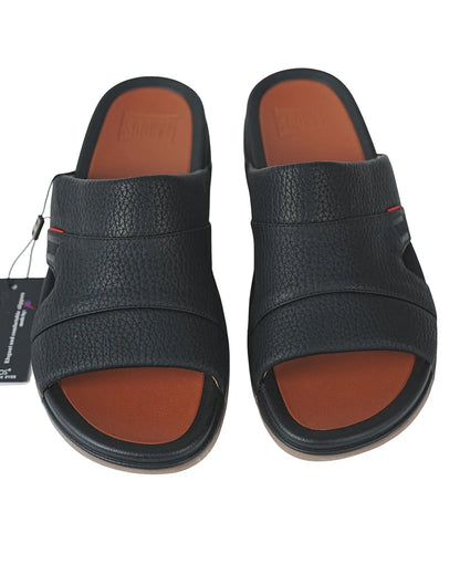 Faroos Premium Coffee Brown Leather-Look Men's Sandals – Lightweight Everyday Footwear