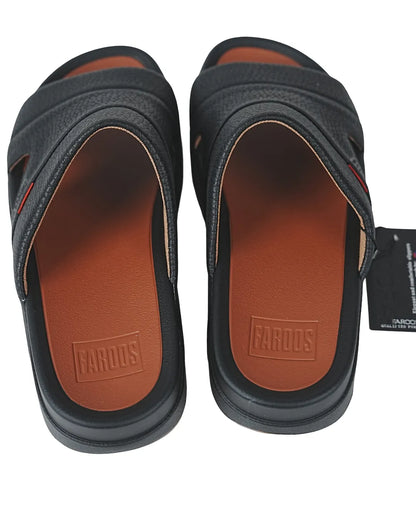 Faroos Premium Coffee Brown Leather-Look Men's Sandals – Lightweight Everyday Footwear