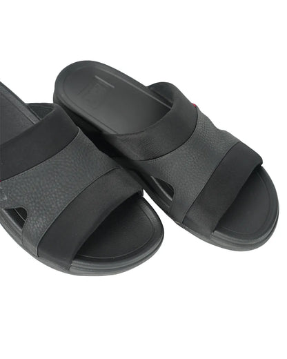 Faroos Comfort Fit Black Sandals – Premium Men's Arabic Footwear
