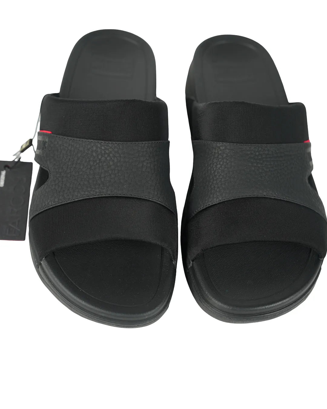 Faroos Comfort Fit Black Sandals – Premium Men's Arabic Footwear