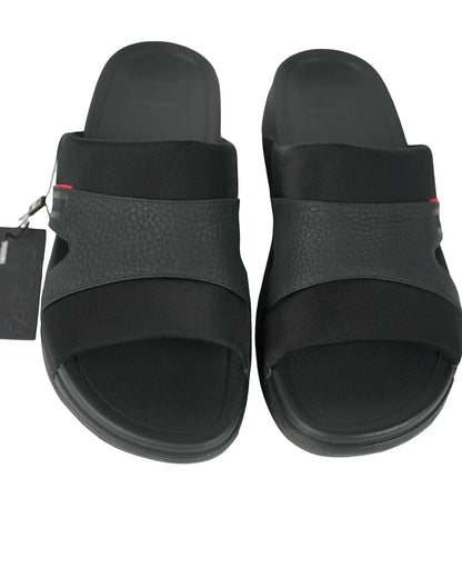 Faroos Comfort Fit Black Sandals – Premium Men's Arabic Footwear