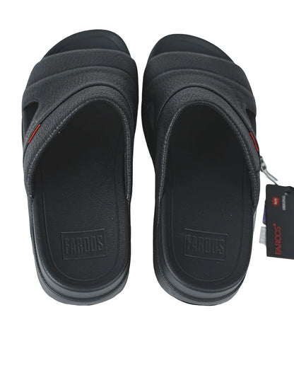 Faroos Premium Coffee Brown Leather-Look Men's Sandals – Lightweight Everyday Footwear